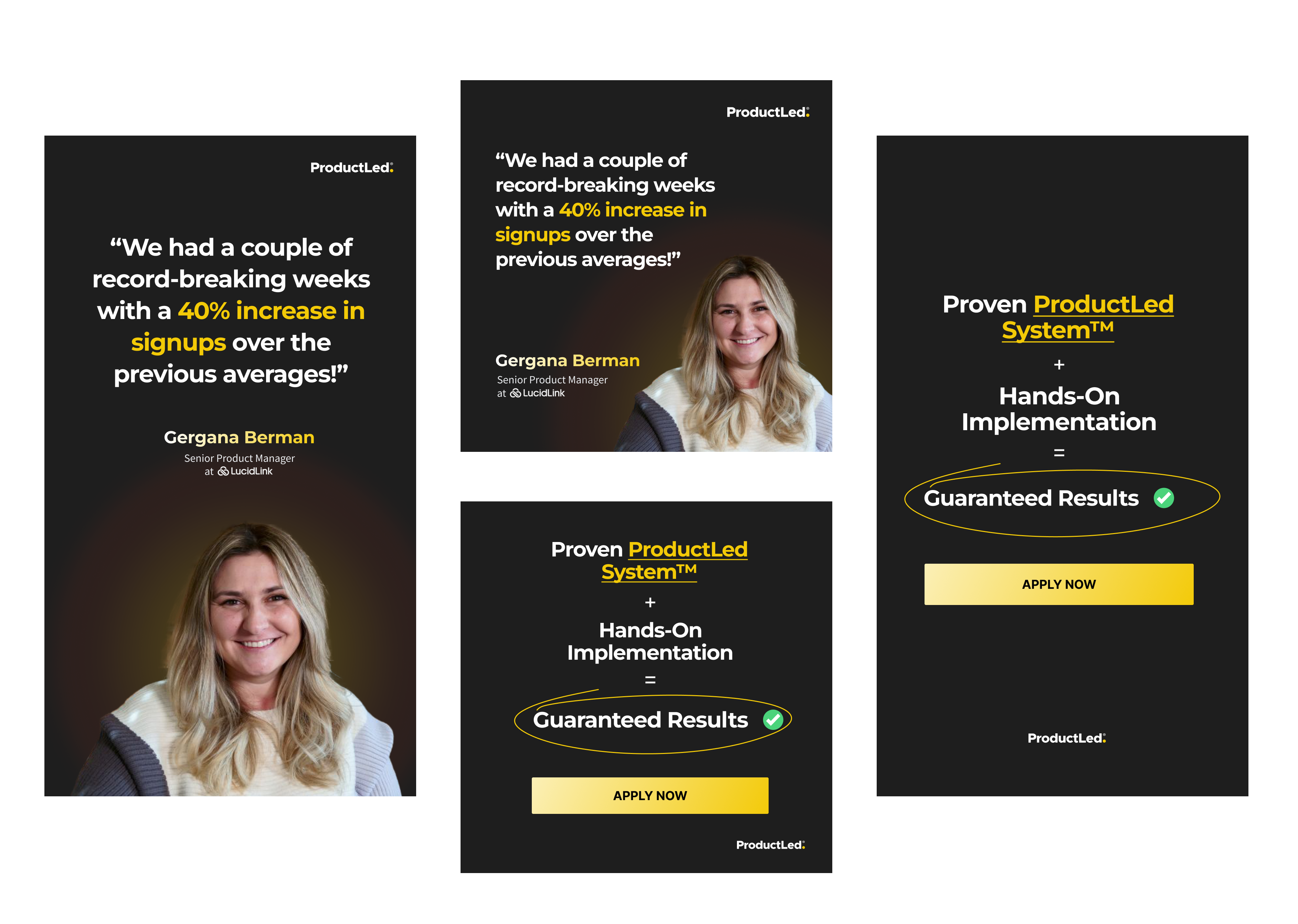 Google and LinkedIn advertising creatives