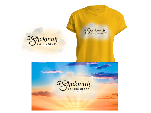 Event collateral including logo, t-shirt, and posters